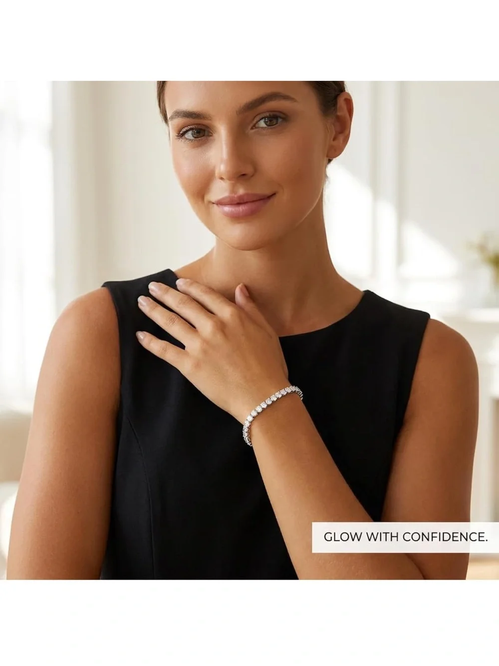 Sterling Silver Cubic Zirconia Tennis Bracelet - Silver C50